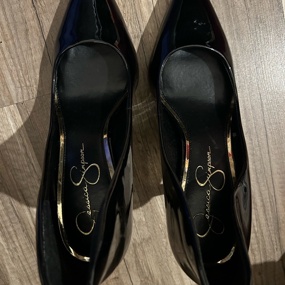 Jessica Simpson Patent Black Heels